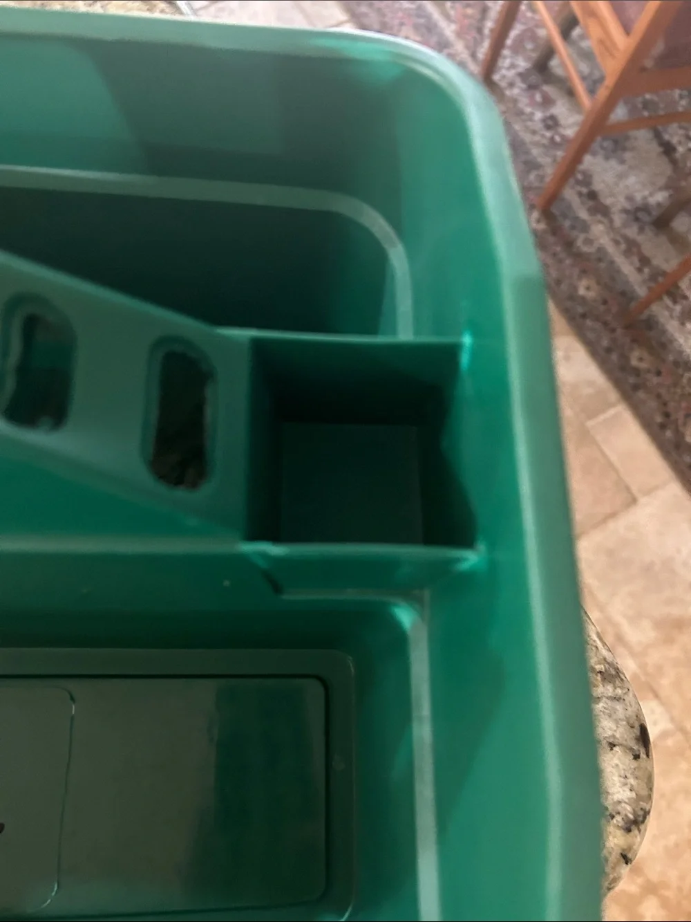 Green Plastic Cleaning Storage 6 slots for cleaning brush Tote with Carry Handle